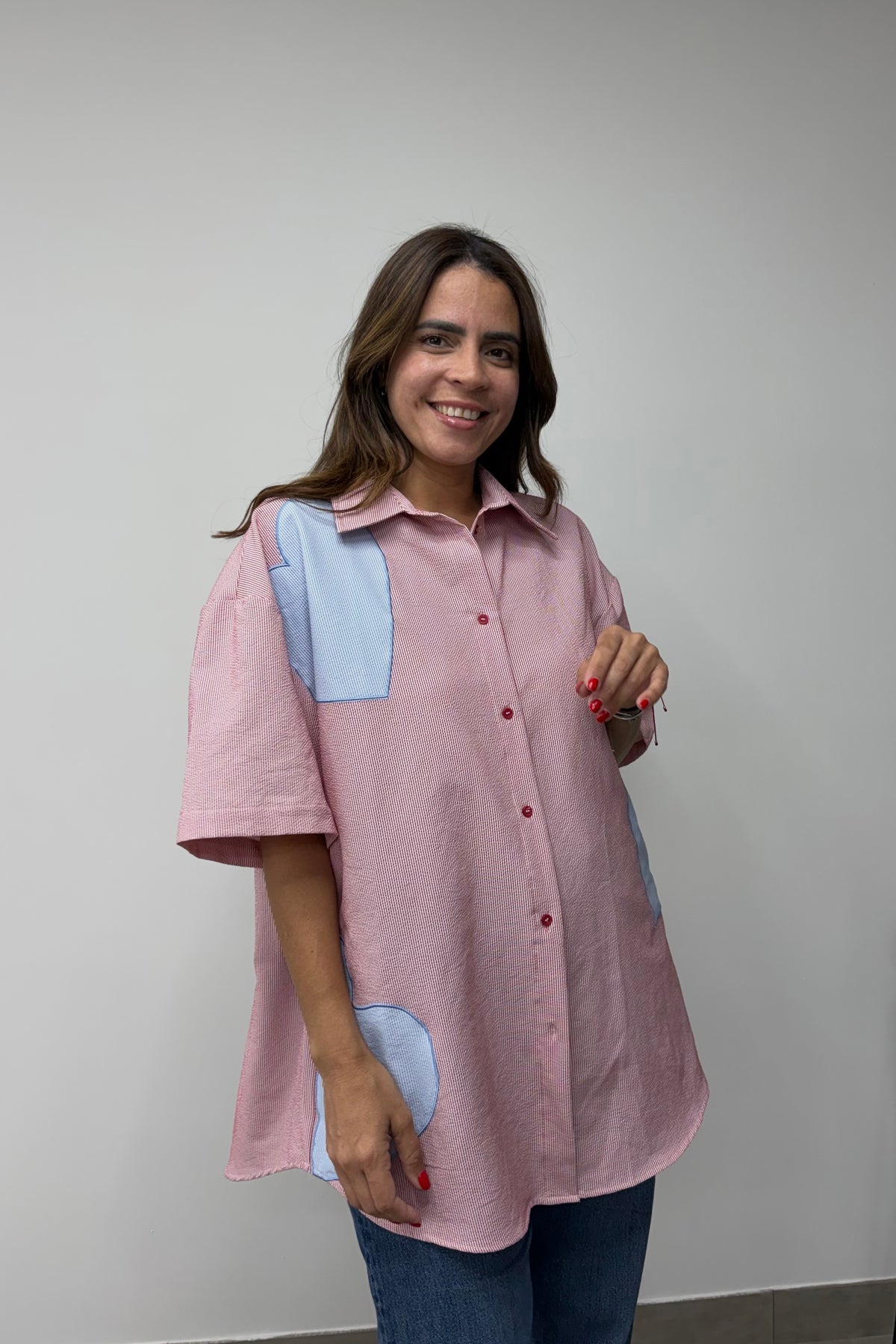 Oversized Button down Top